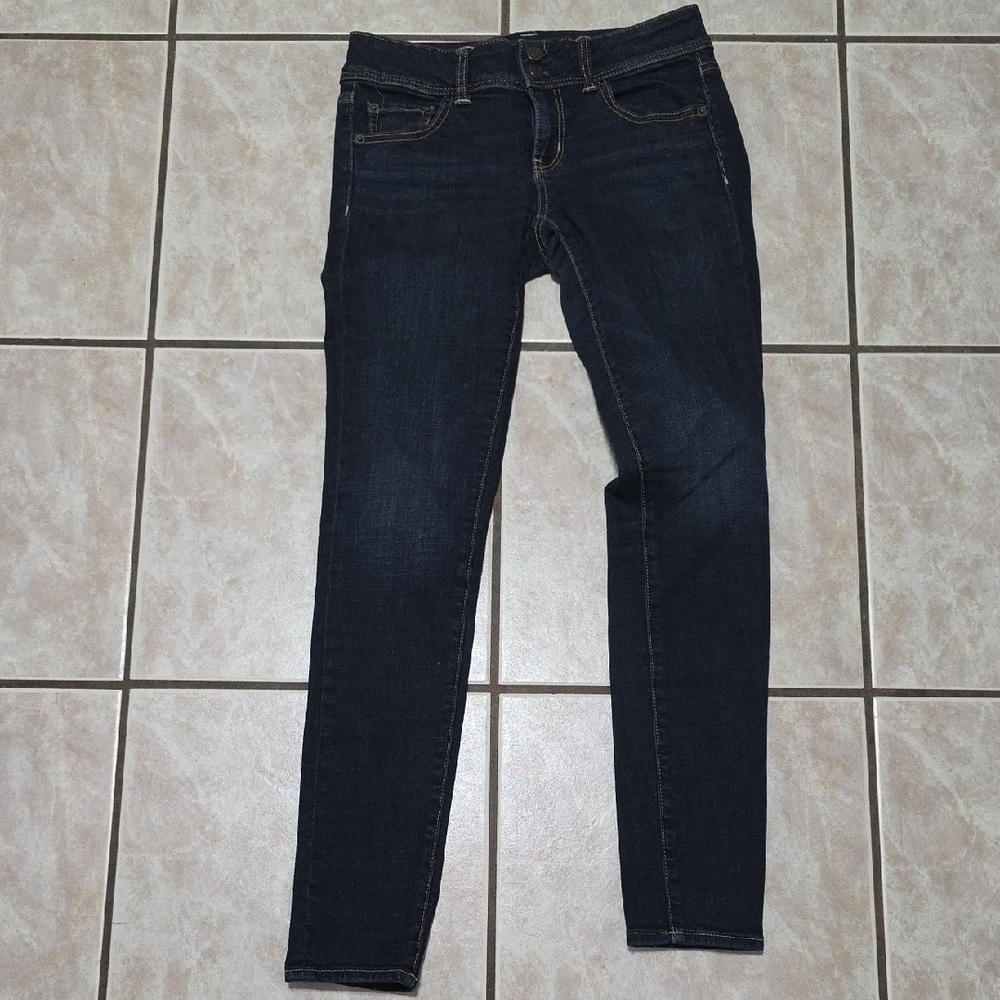 American Eagle Outfitters Blue Skinny Jeans Sleek Fit